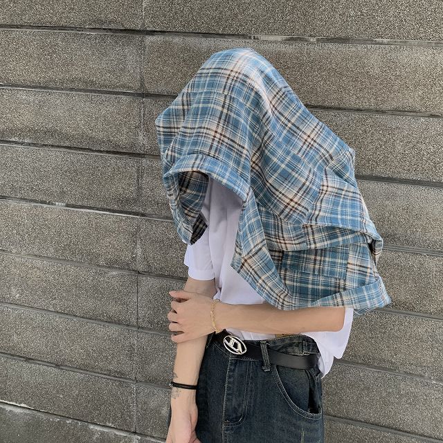 ストリート系長袖シャツ