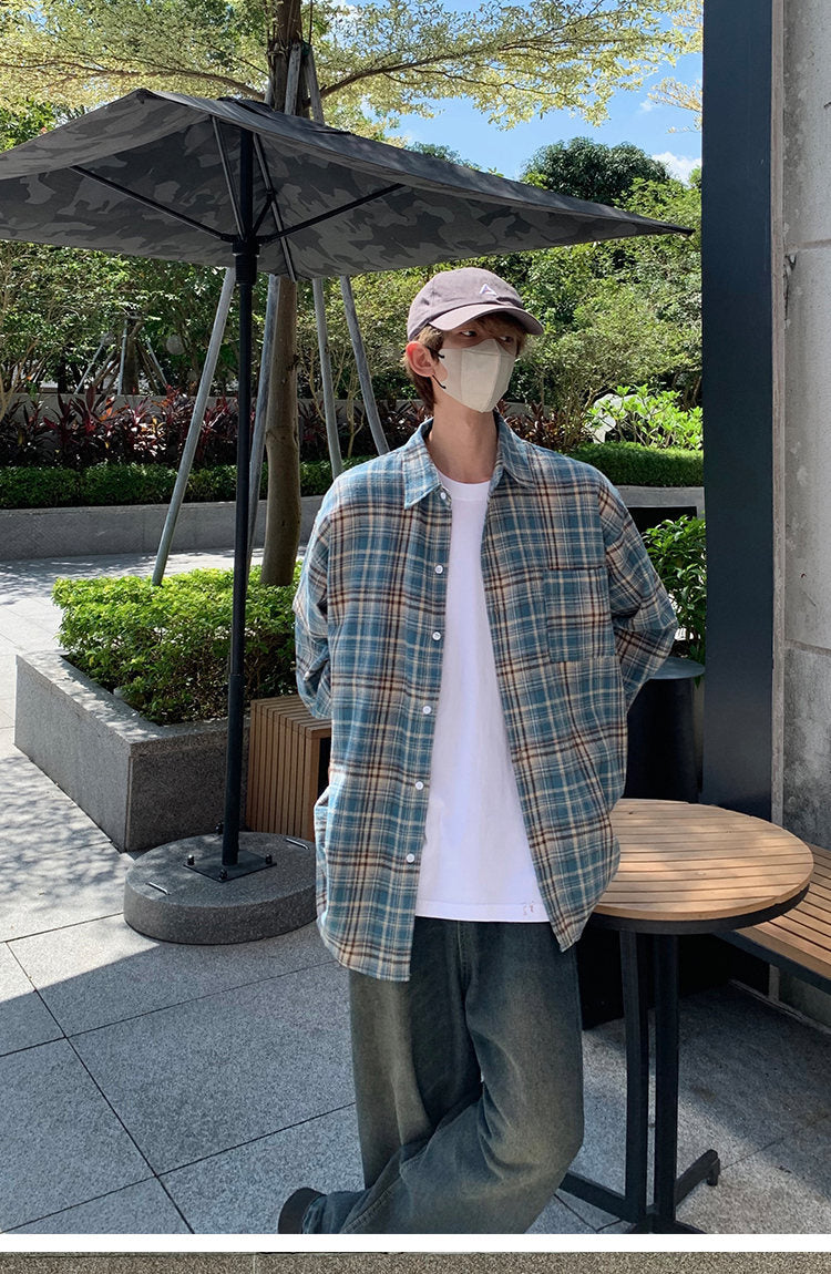 ストリート系長袖シャツ
